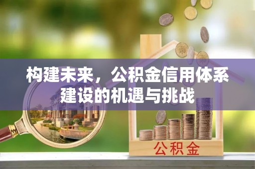 信丰构建未来，公积金信用体系建设的机遇与挑战